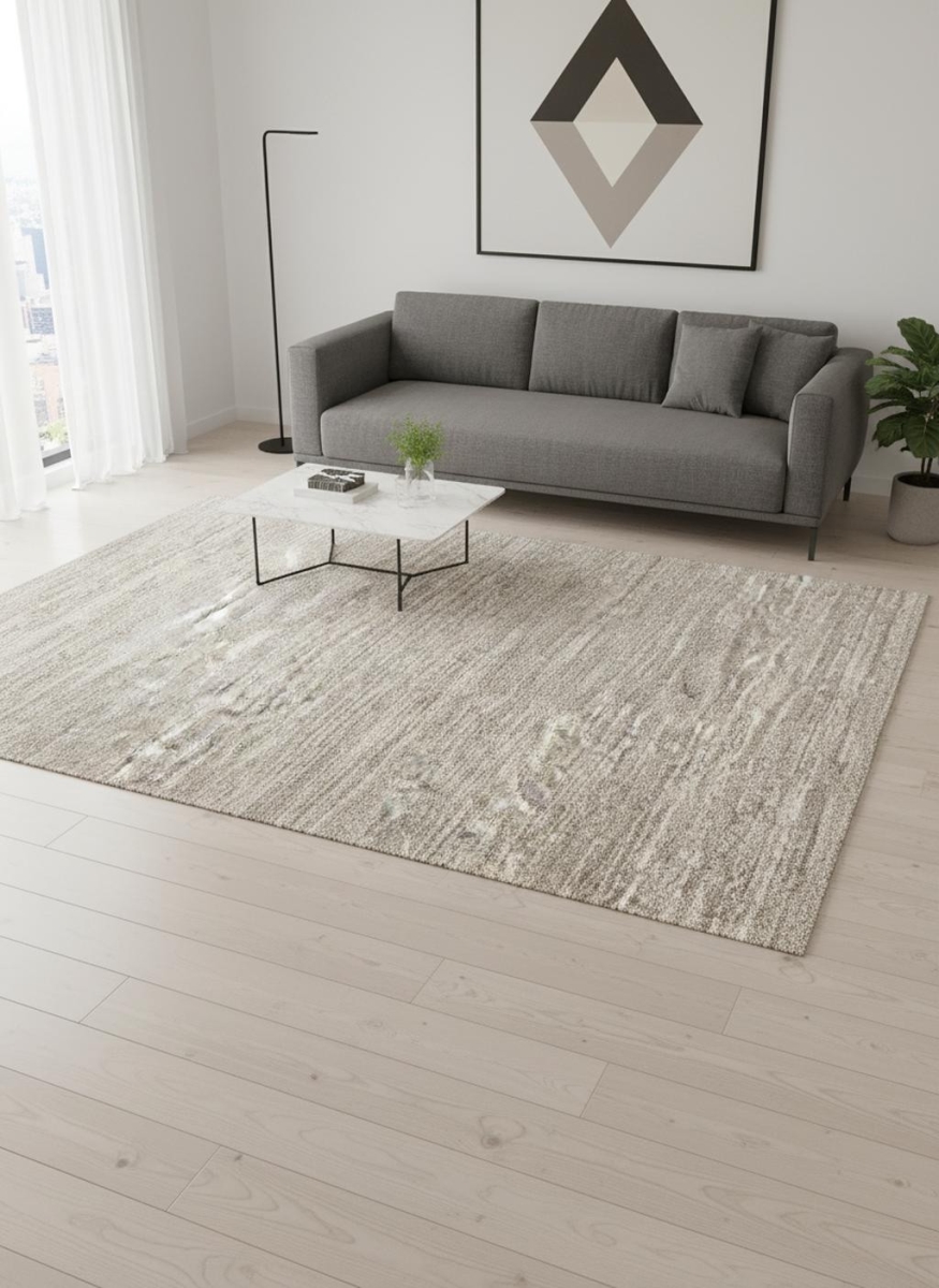 660025 5 x 8 ft. Gray & Brown Abstract Rectangle Area Rug