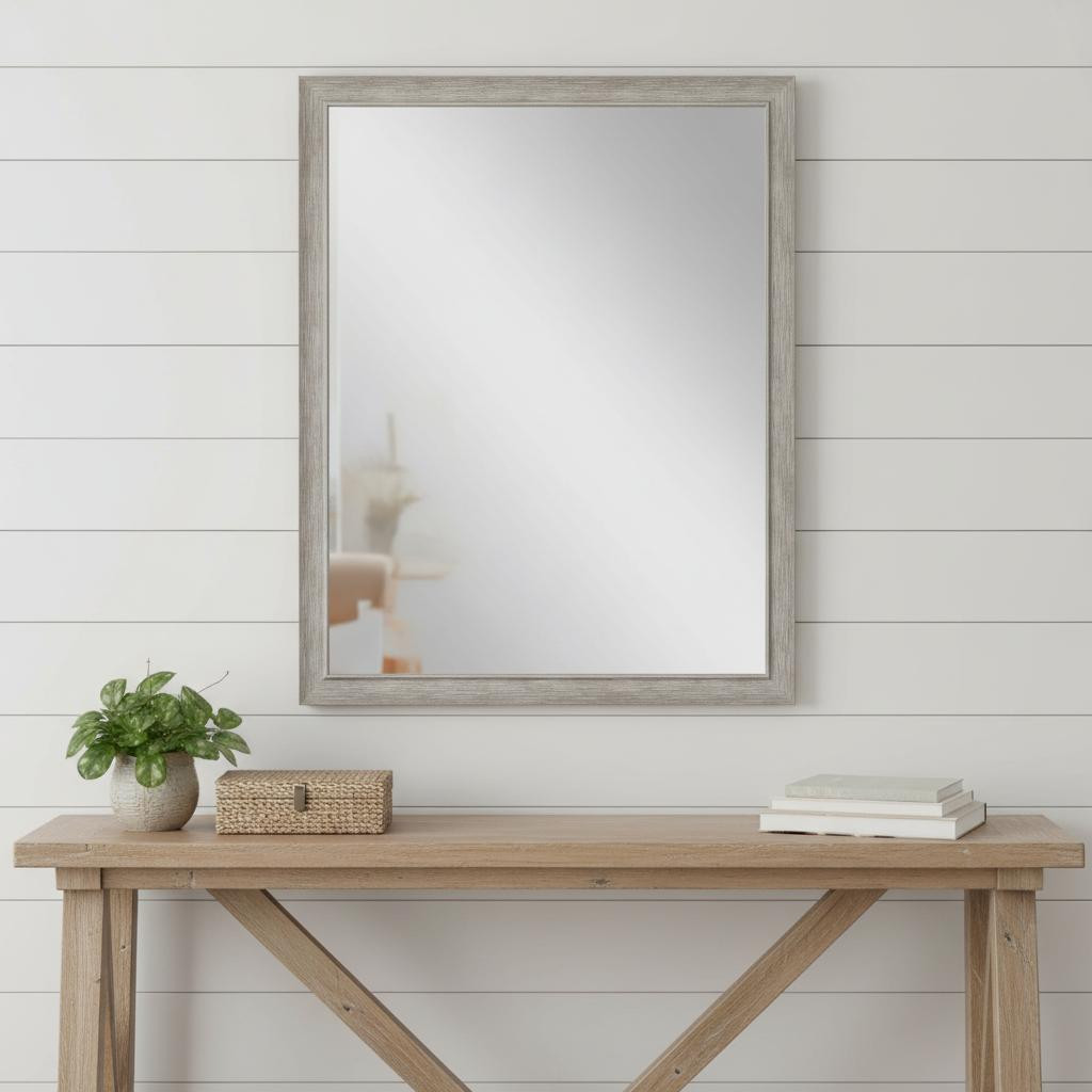 606774 44 in. Silver Framed Accent Mirror