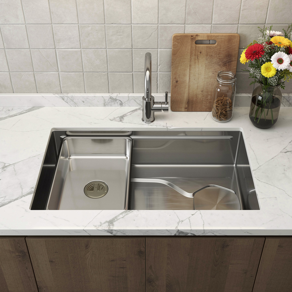 Picture of HomeRoots 719946 9 x 30 in. Silver Stainless Steel Undermount Kitchen Sink