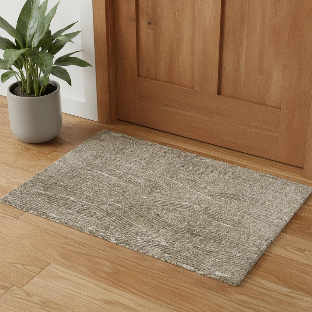 722079 2 x 3 ft. Green & Tan Abstract Rectangle Area Rug