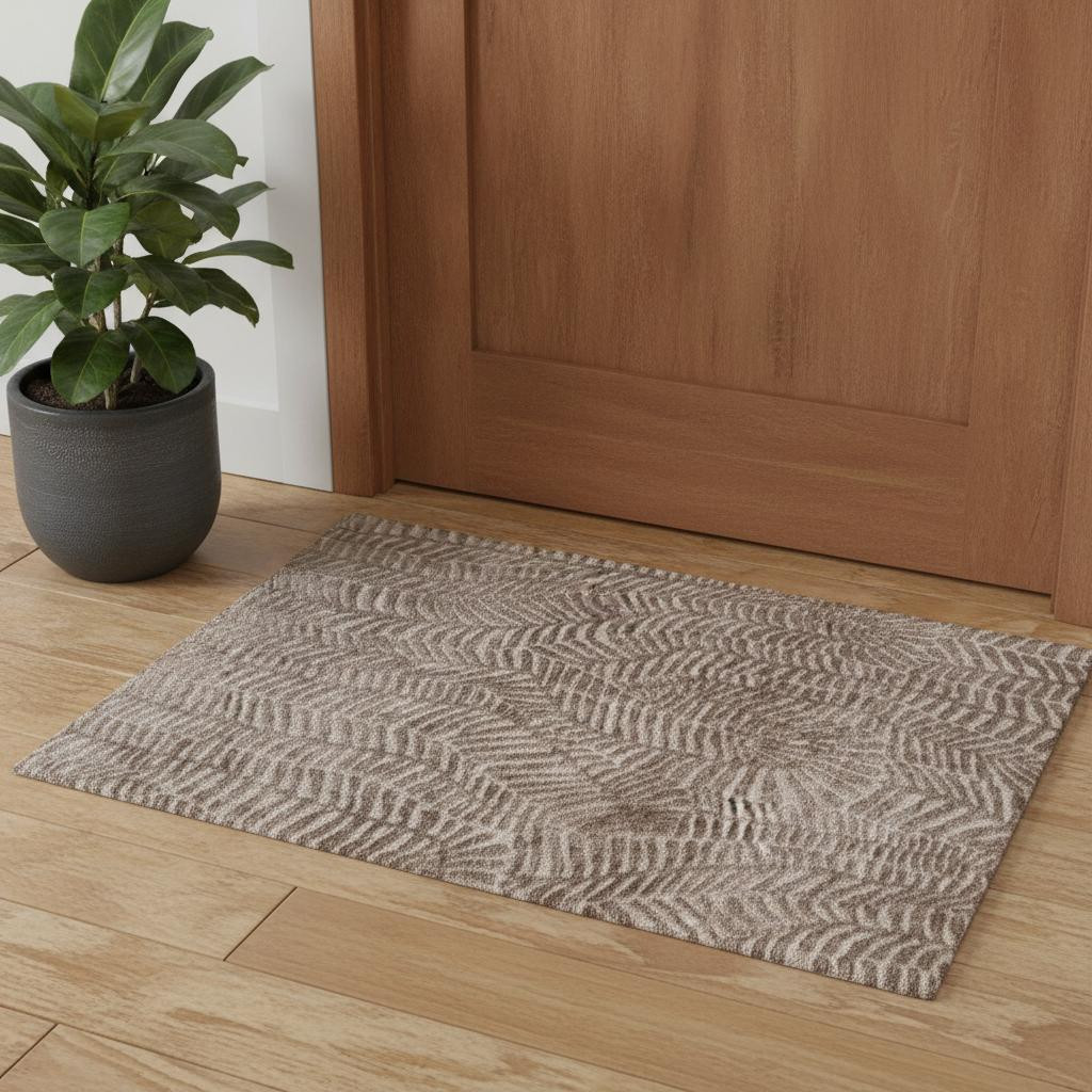 722084 2 x 3 ft. Taupe & Tan Animal Print Rectangle Area Rug