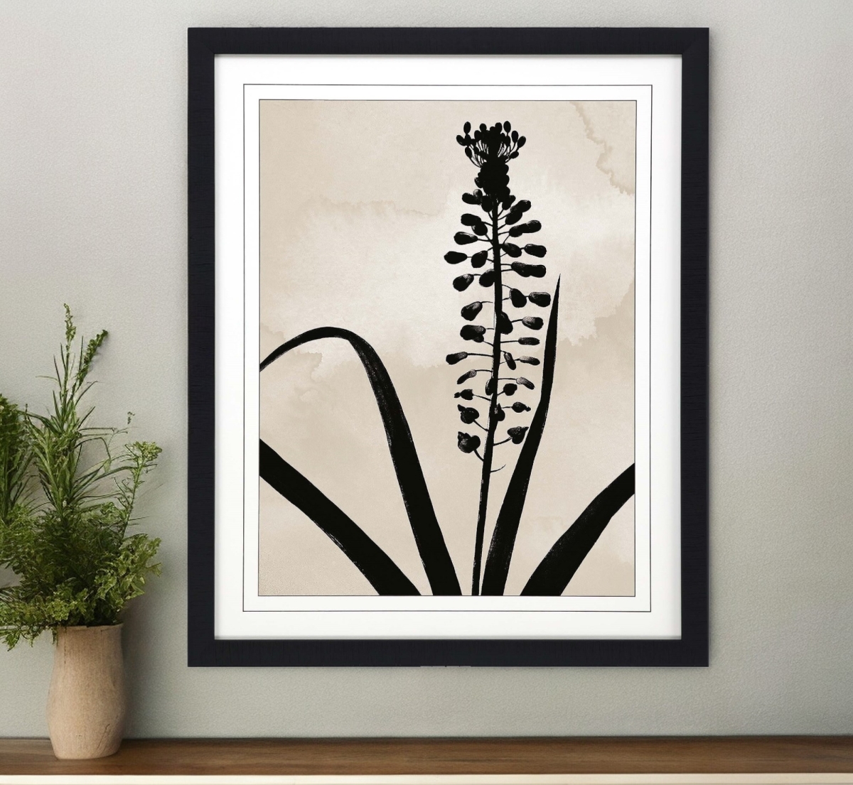 525692 Muscari Black Framed Print Wall Art