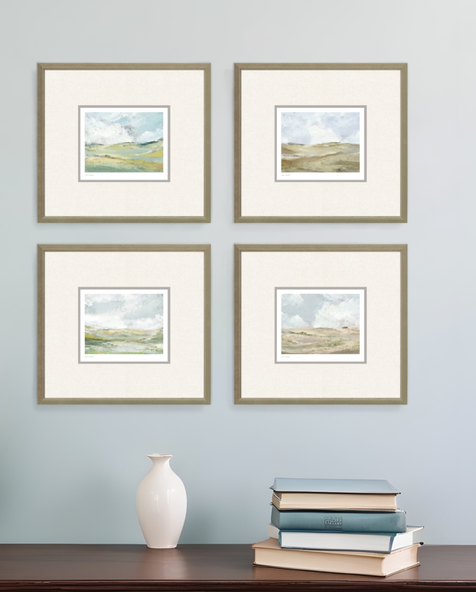 525878 Afternoon Gold Framed Print Wall Art, Set of 4