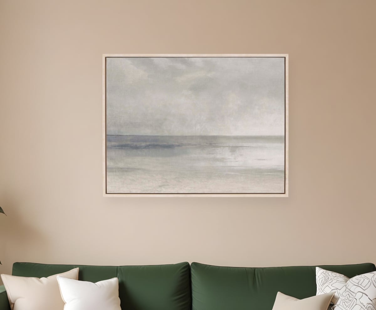 525079 Pastel Seascape II White Floater Frame Print Wall Art