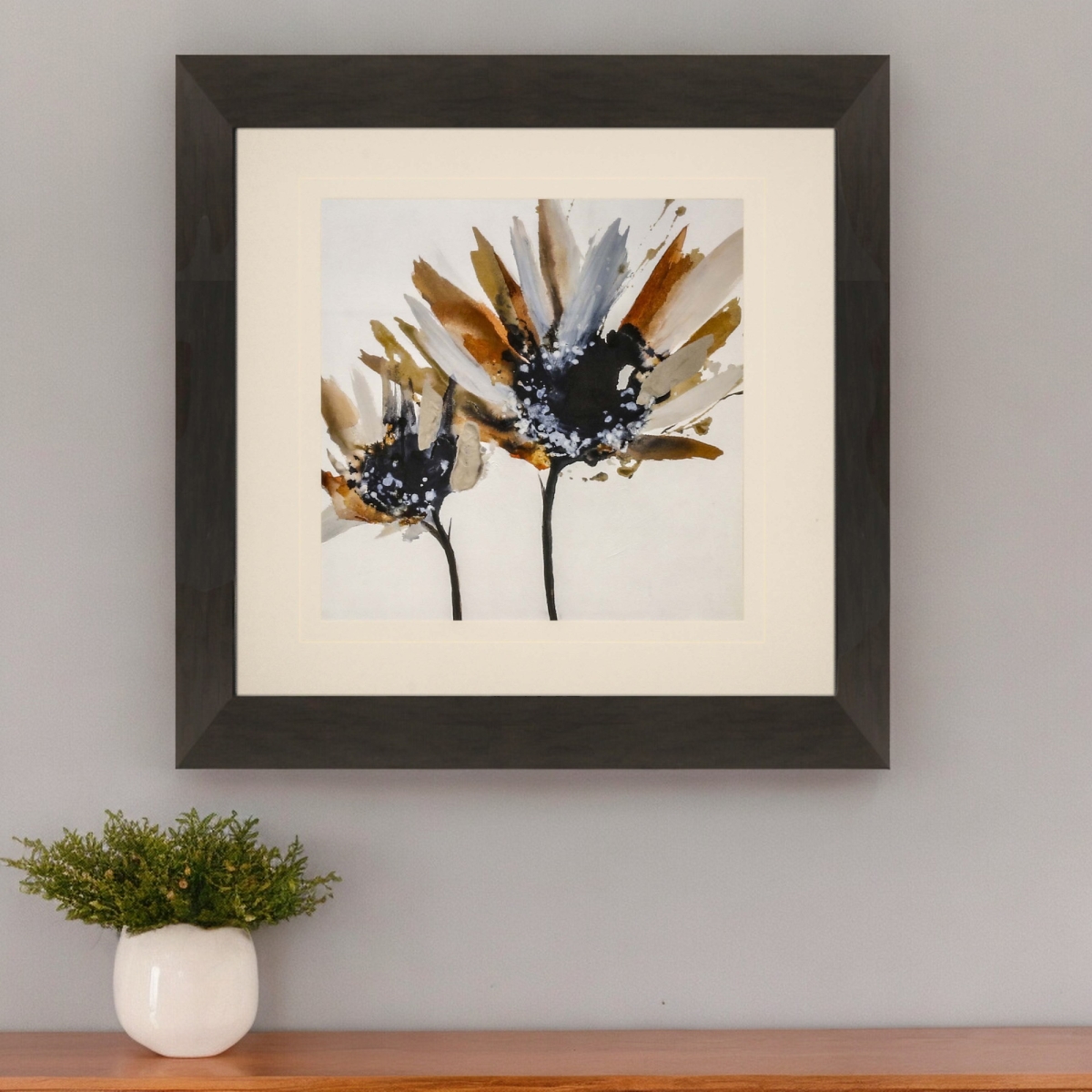 525166 Sepia Bloom II Brown Framed Print Wall Art
