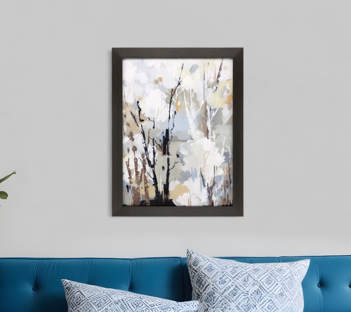 474061 Silversong Birch II Brown Framed Print Wall Art