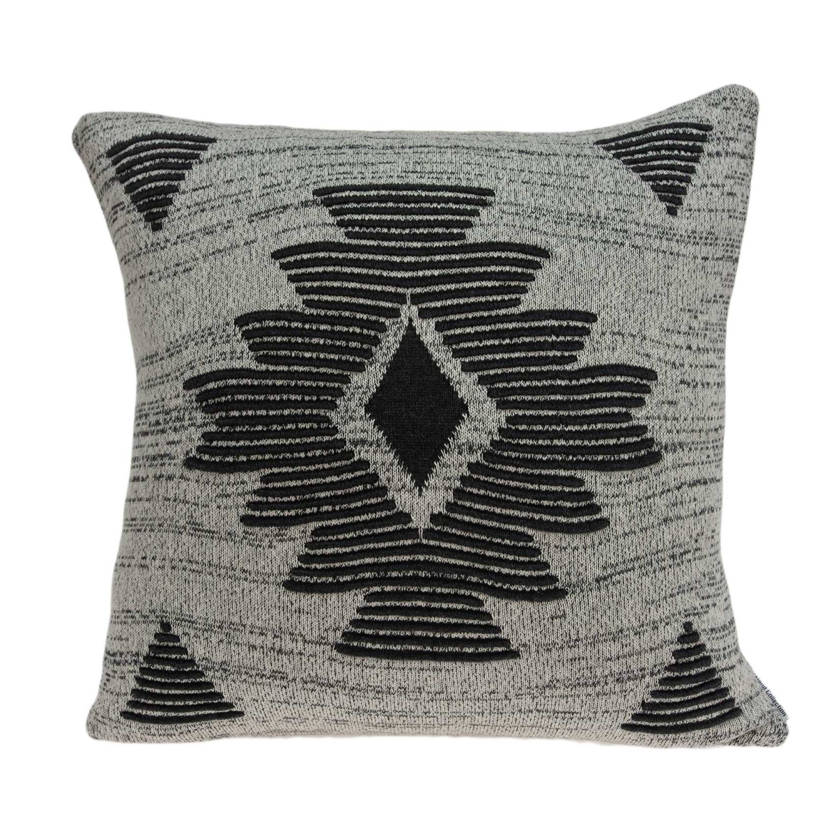 20 x 7 x 20 in. Southwest Gray Cotton Pillow Cover with Poly Insert