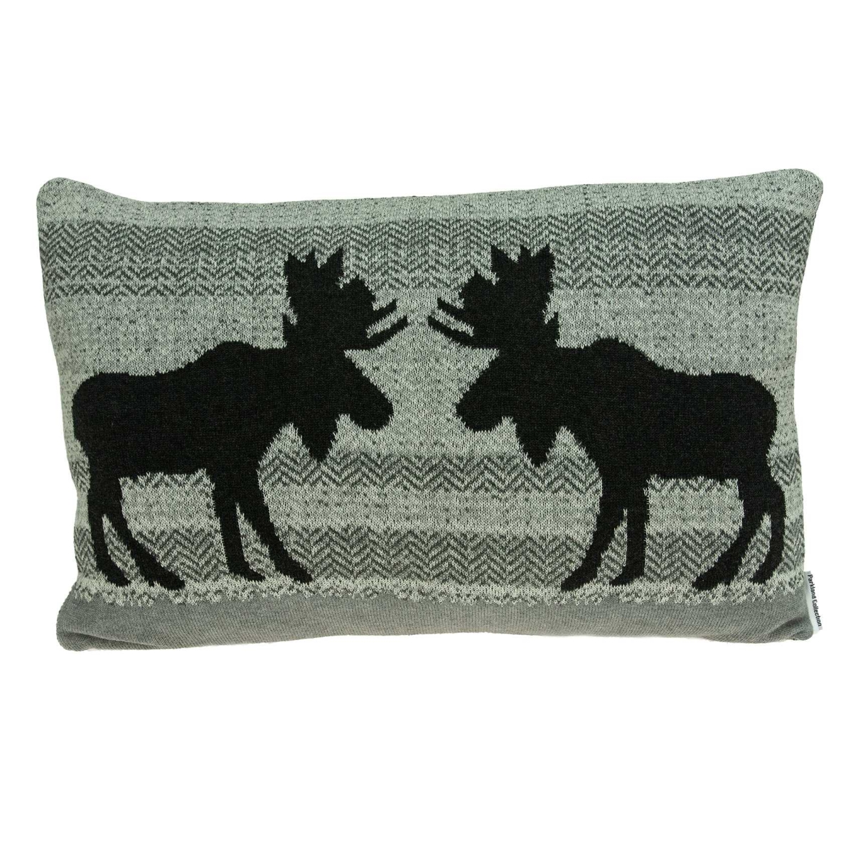24 x 5 x 16 in. Lodge Gray Pillow Cover with Poly Insert