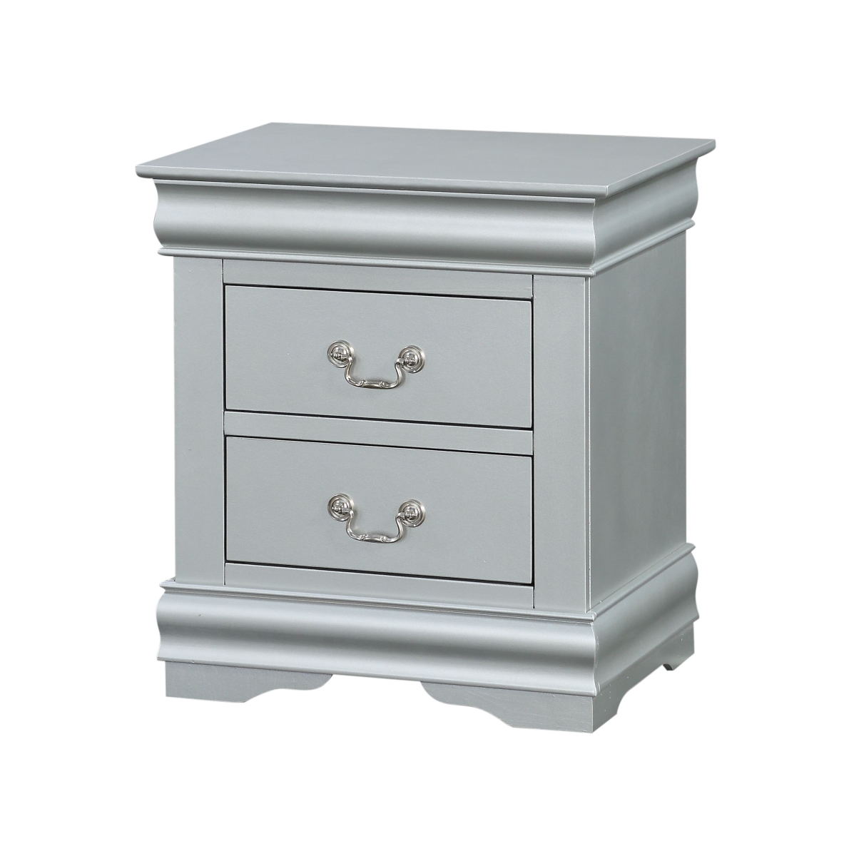 16 x 22 x 24 in. Platinum Wood Nightstand