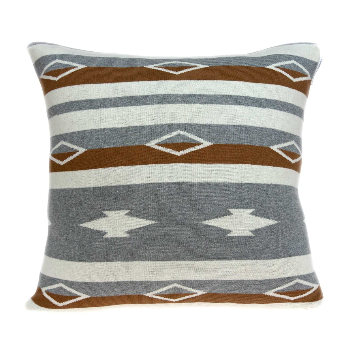 20 x 7 x 20 in. Southwest Tan Cotton Pillow Cover with Poly Insert