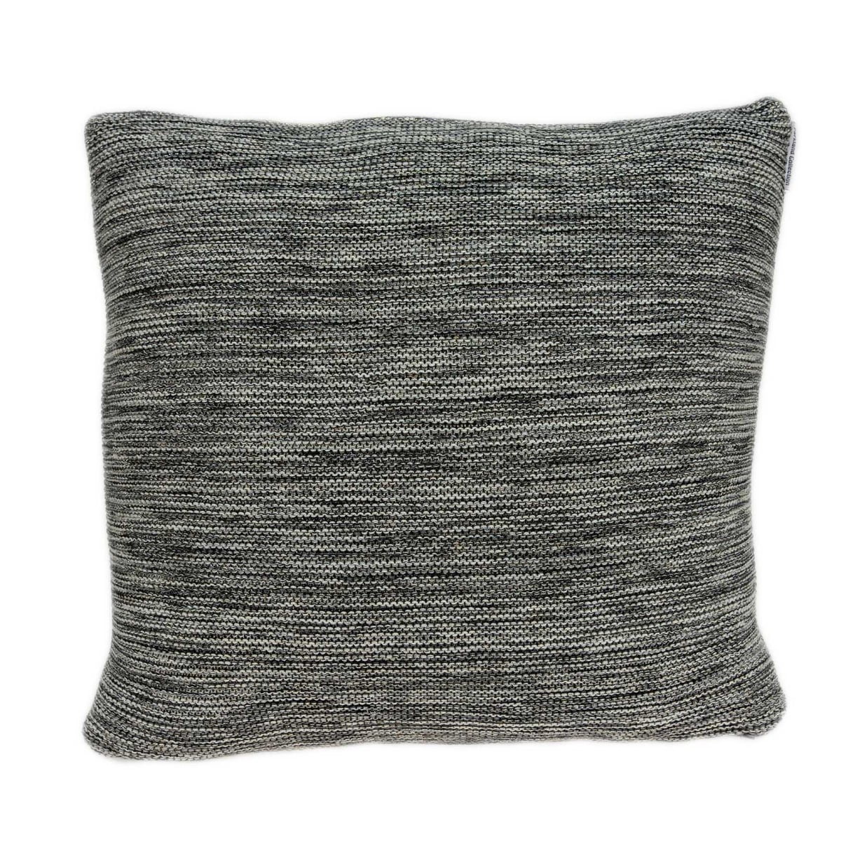 20 x 7 x 20 in. Transitional Gray Cotton Pillow Cover with Poly Insert