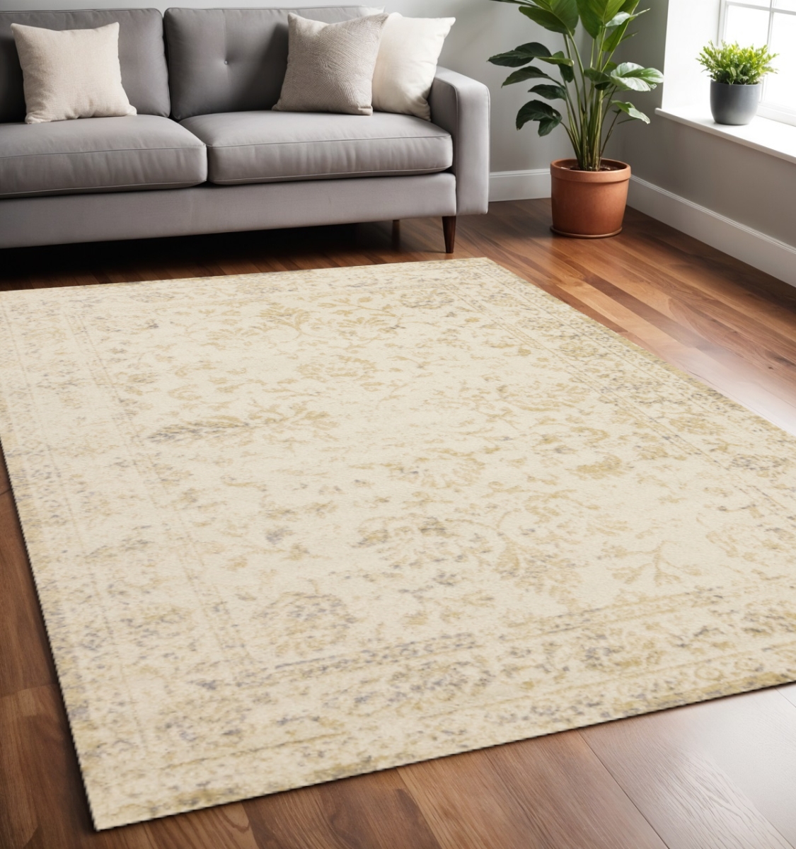 661341 5 x 8 ft. Cream & Beige Abstract Rectangle Area Rug