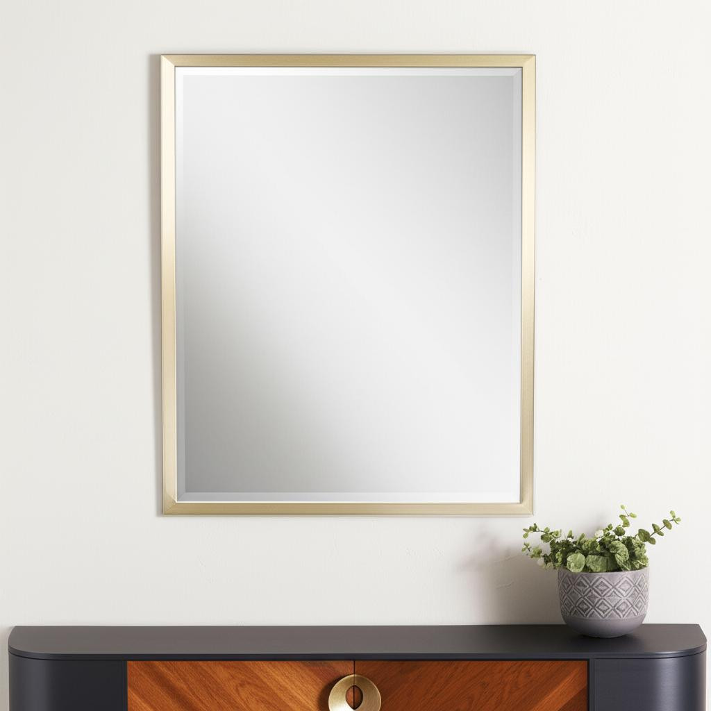 606776 32 in. Gold Accent Mirror