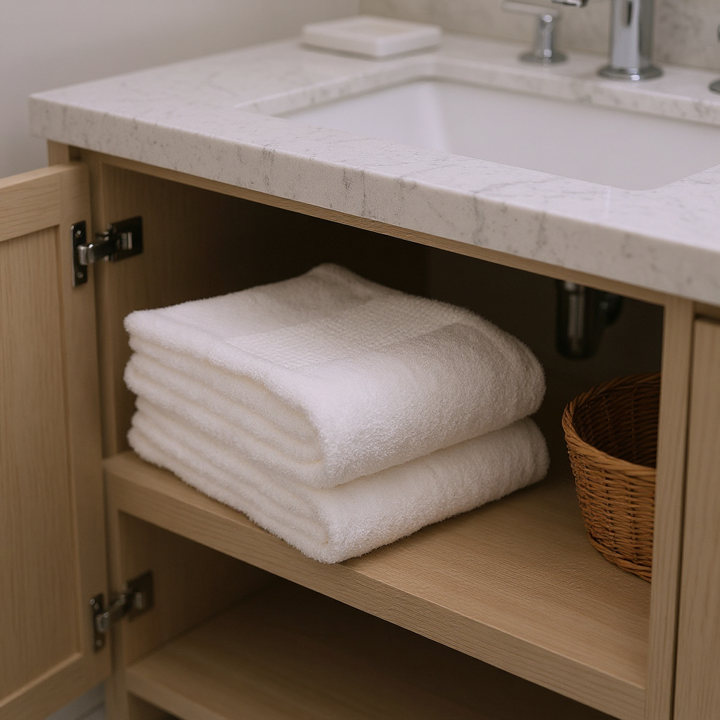 700321 16 x 30 in. White Cotton Quick Dry Terry Cloth Hand Towels, Set of 2