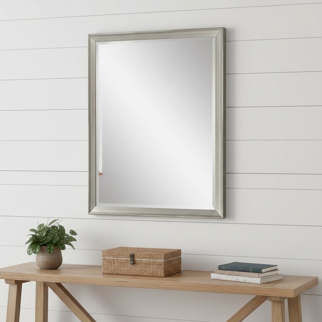632852 44 in. White Framed Accent Mirror