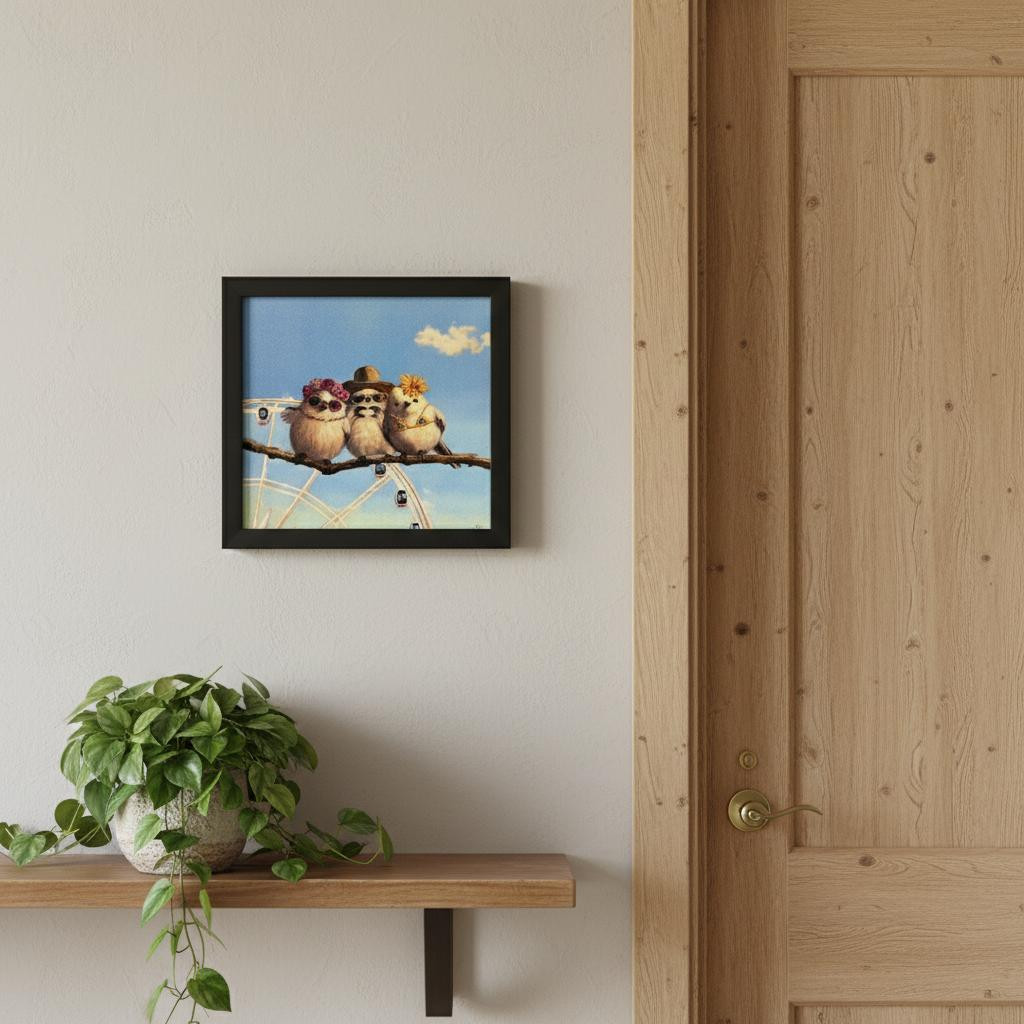 653039 Bird Trio Black Framed Wall Art