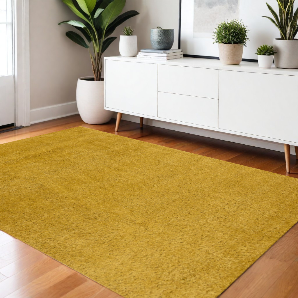 660135 4 x 6 ft. Yellow Rectangle Area Rug