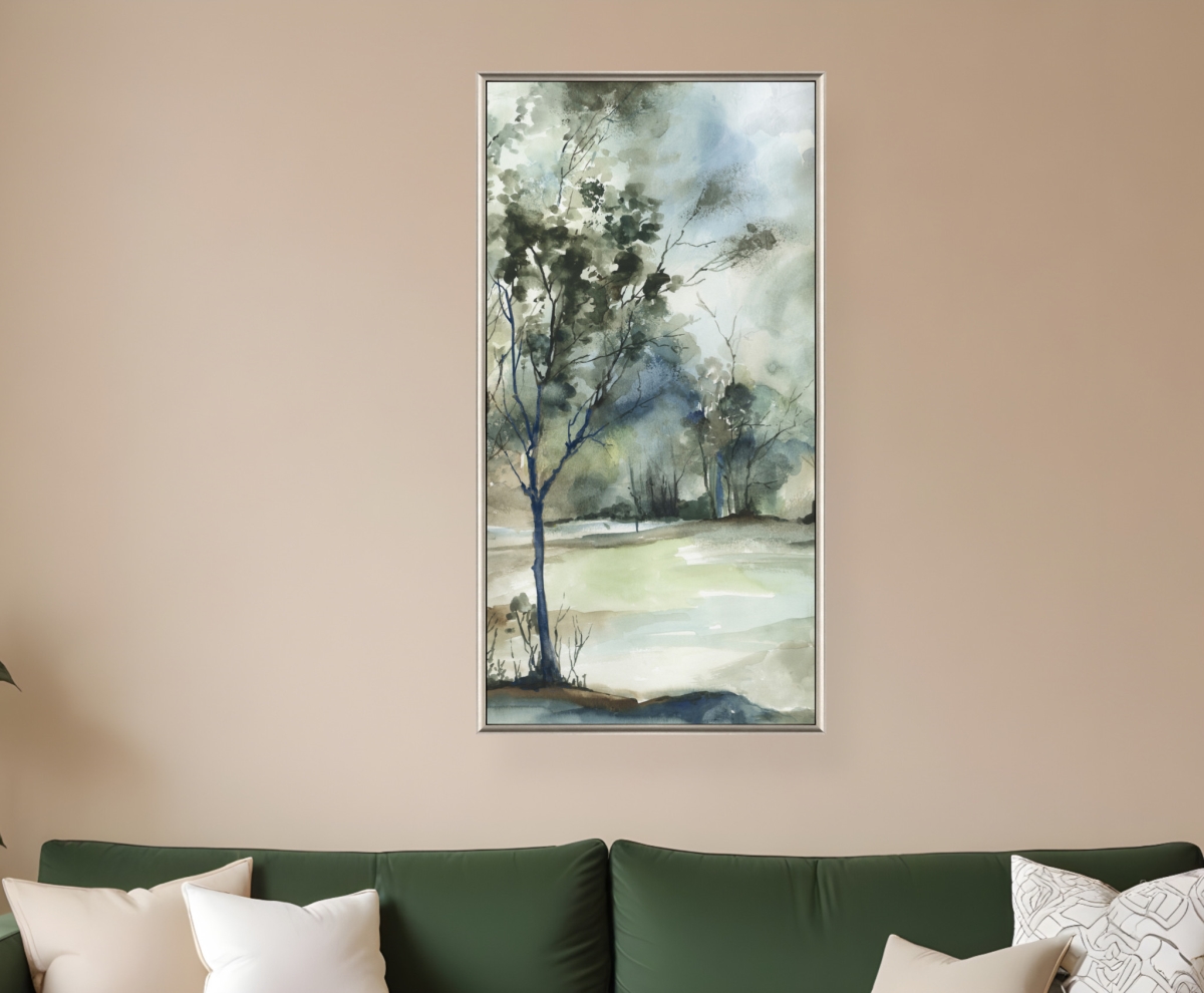 525950 Forest Grove I Silver Floater Frame Print Wall Art