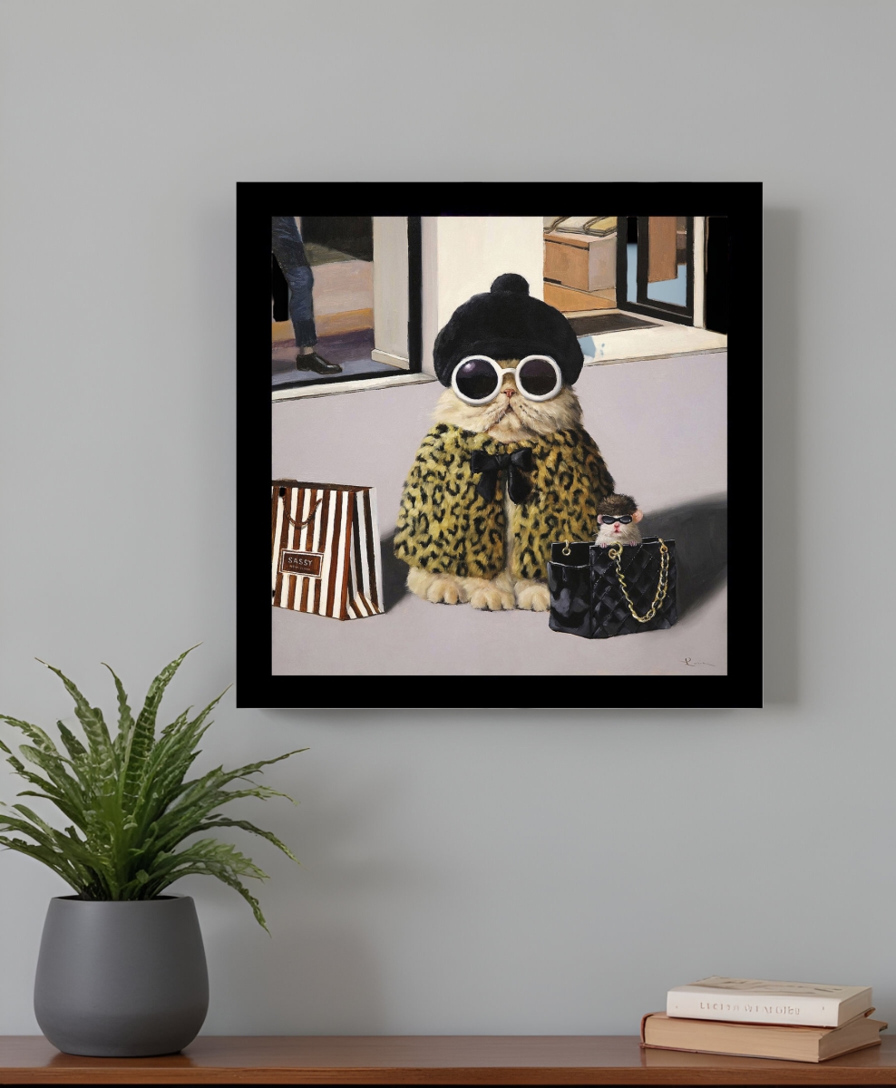 484250 Retail Therapy Black Framed Print Wall Art