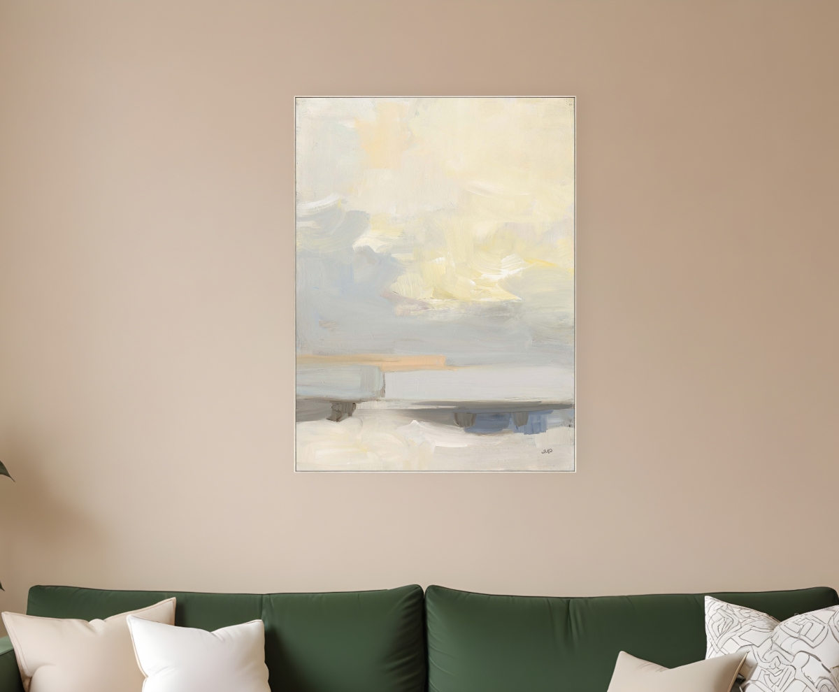 525649 Where Land Meets Sky Gold Framed Print Wall Art