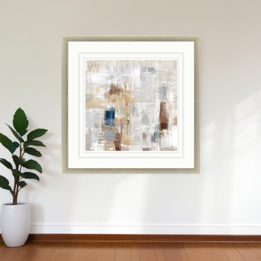 525849 Storm Rush Silver Framed Print Wall Art