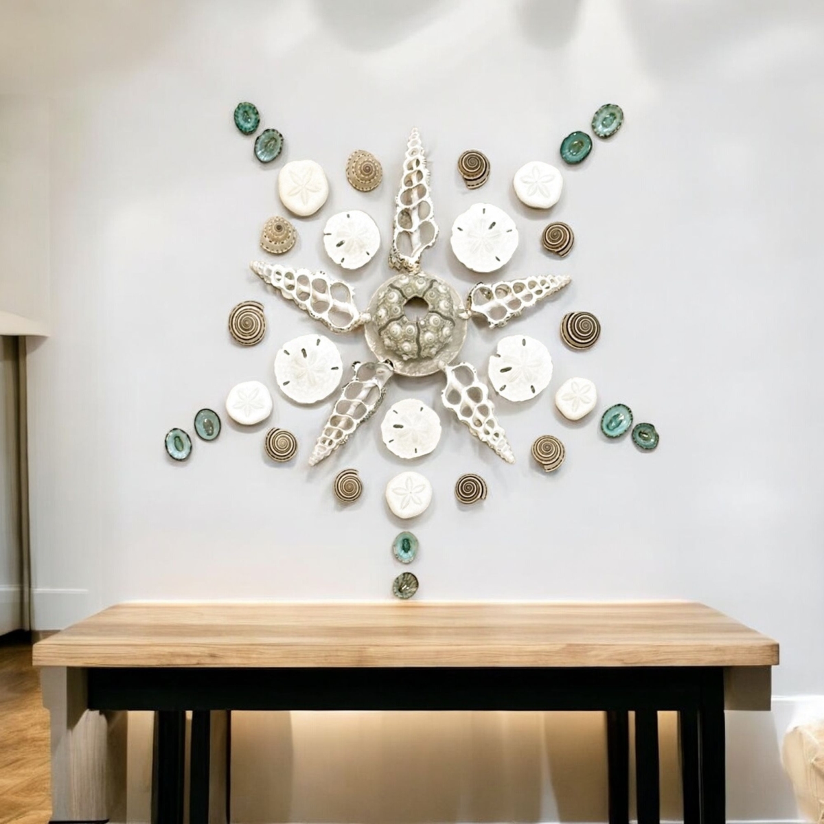 558353 Caparazon Seashells & Coastal Icons White Framed Wall Art