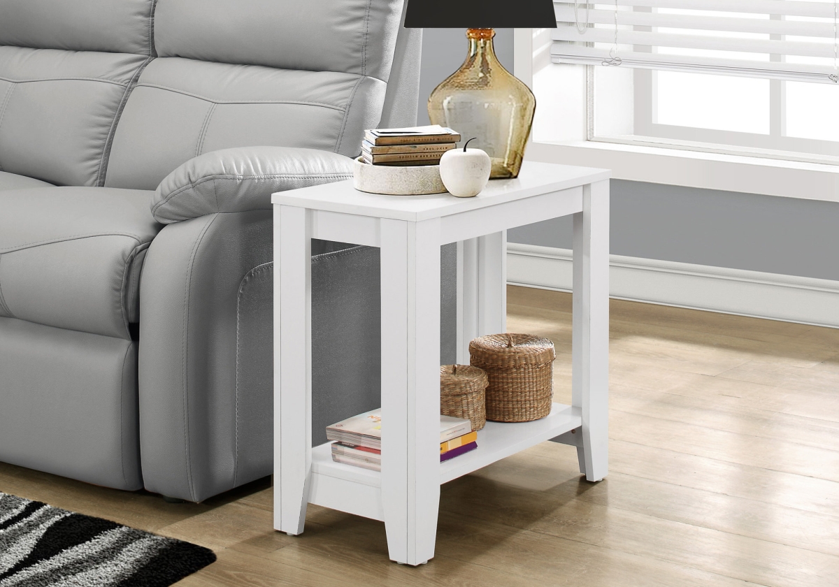 22 in. White Particle Boards Accent Table