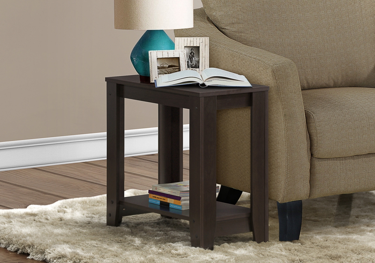 333043 22 in. Cappuccino Particle Boards Accent Table