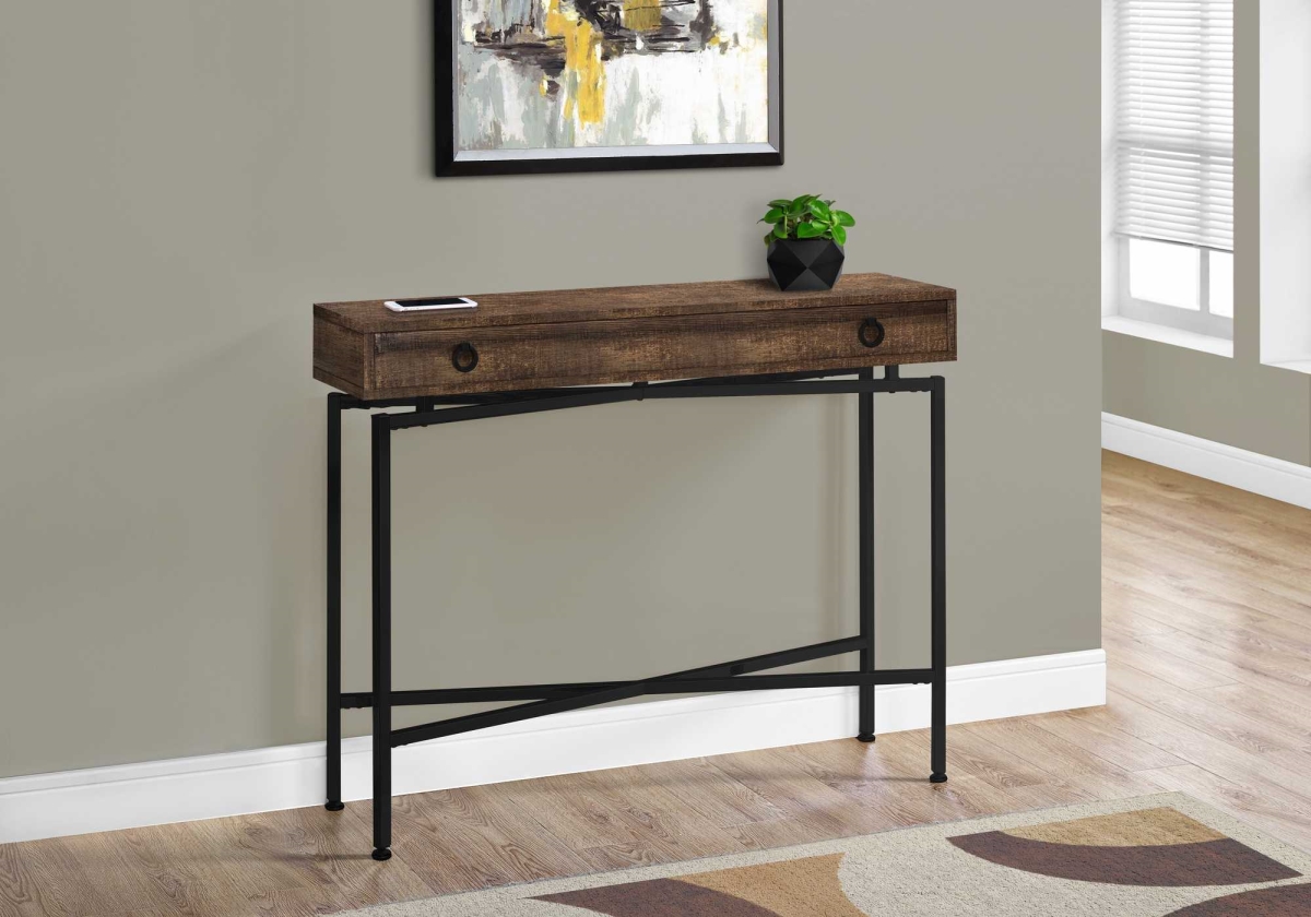 32.5 in. Particle Board Accent Table with Black Legs