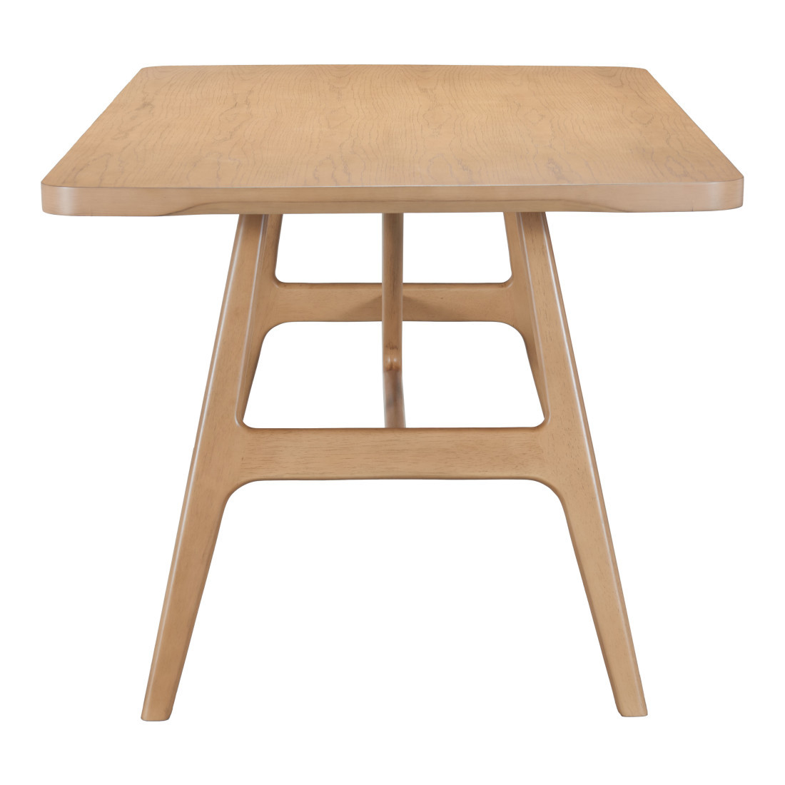 623355 63 in. Natural Solid Wood Trestle Base Dining Table