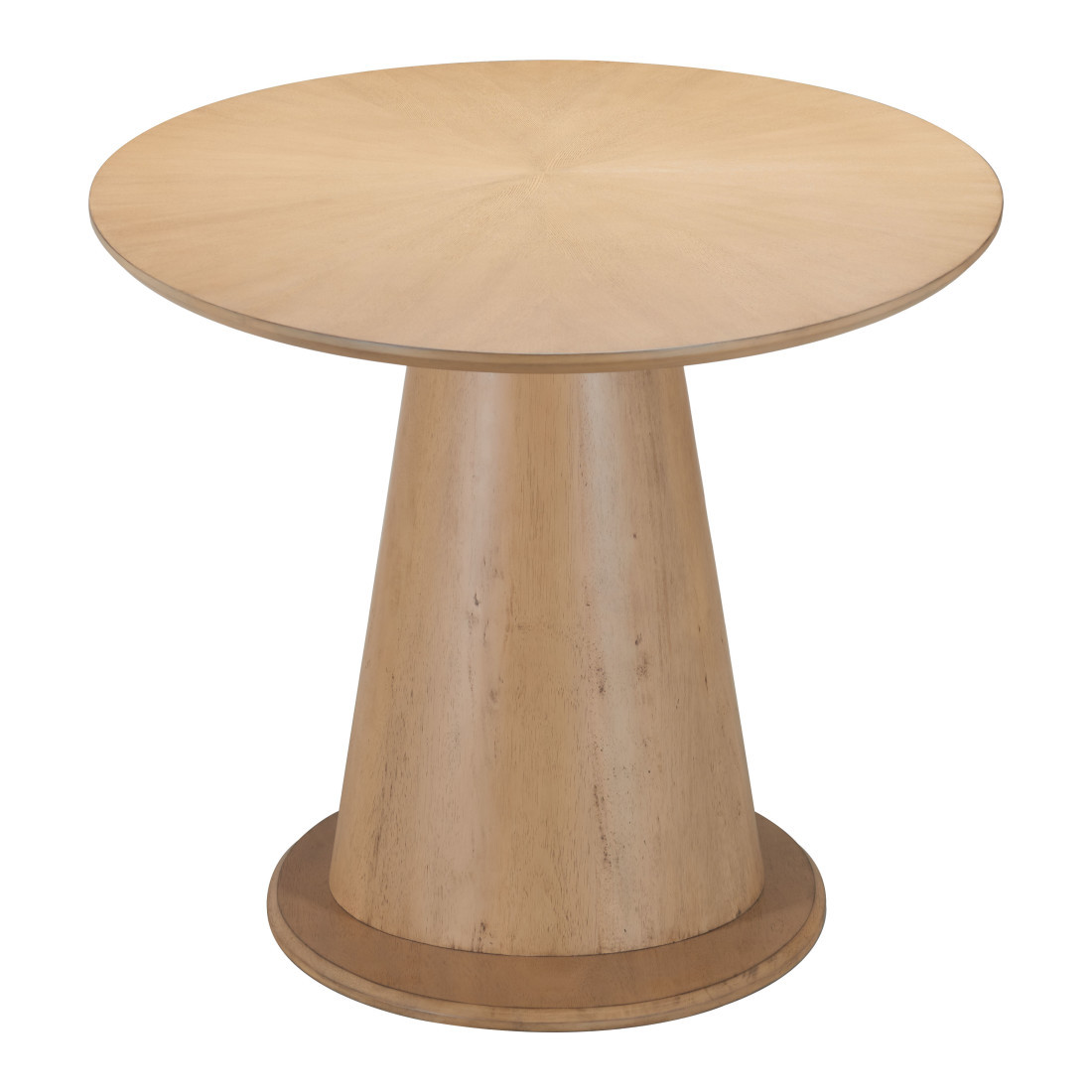 623358 71 in. Natural Solid Wood Pedestal Base Oval Dining Table