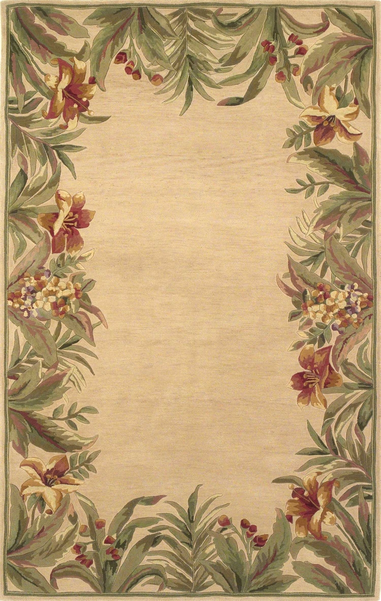 350045 5 ft. 3 in. x 8 ft. 3 in. Wool Ivory Area Rug