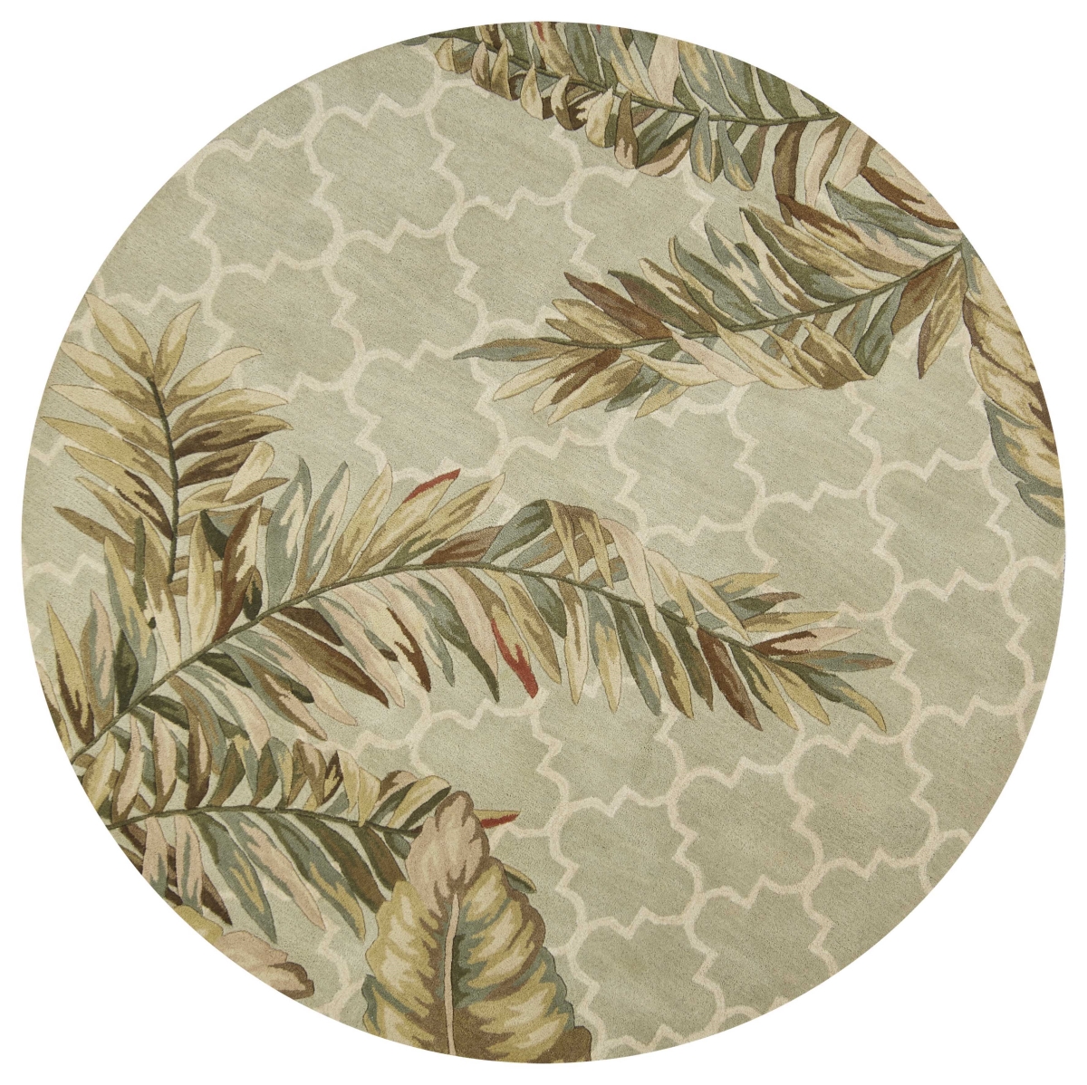 7 ft. 6 in. Round Wool Sage Area Rug