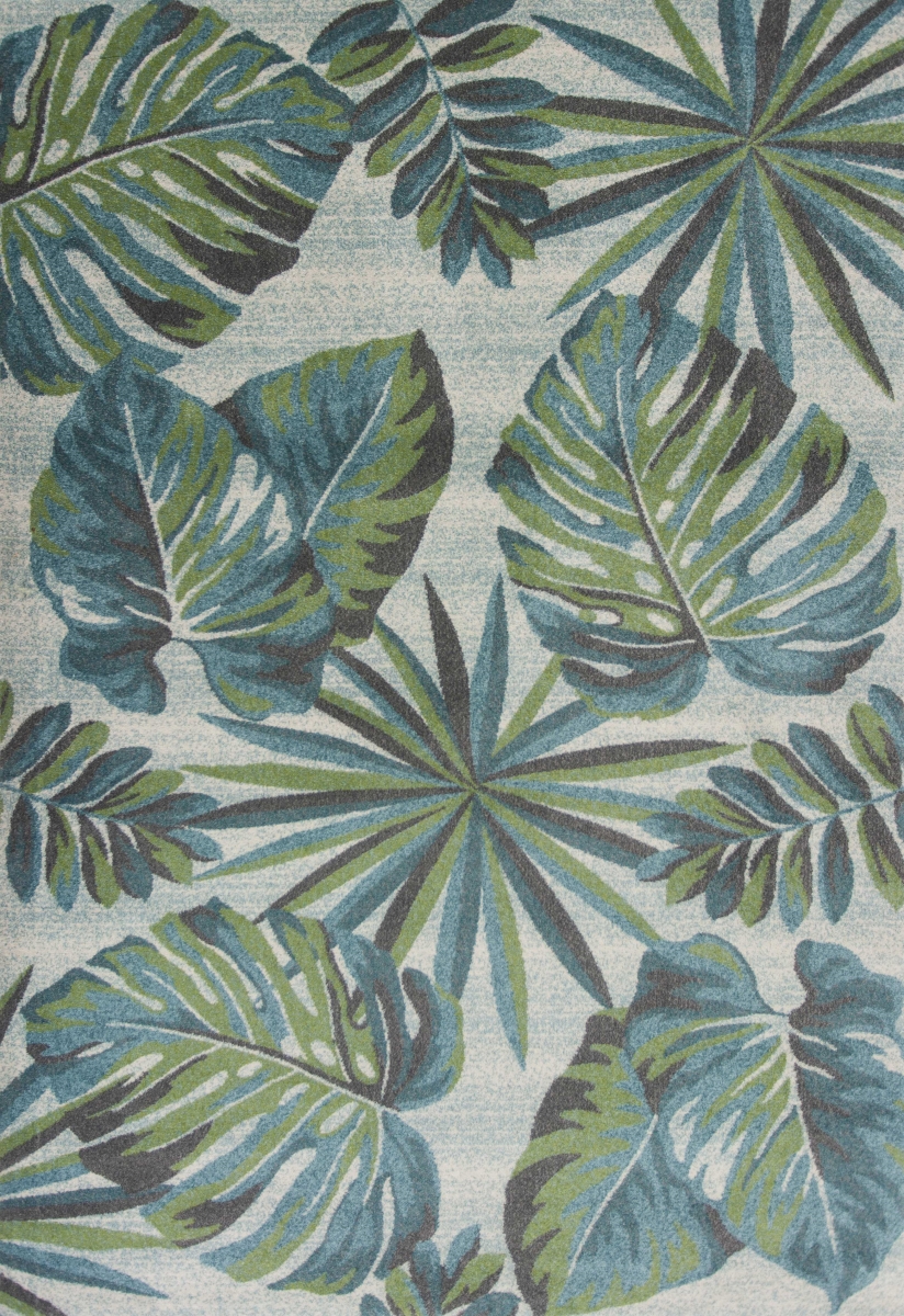 7 ft. 10 in. x 10 ft. 10 in. Polypropylene Teal & Green Area Rug