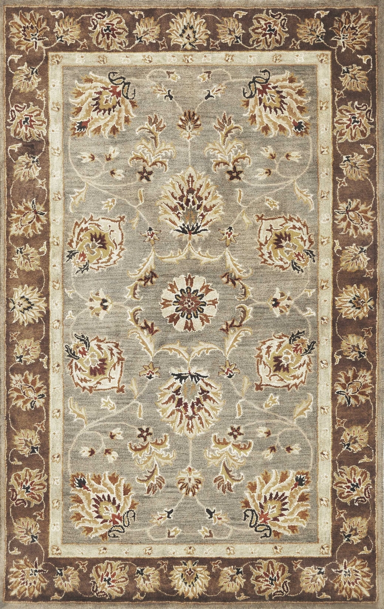 3 ft. 3 in. x 5 ft. 3 in. Wool Grey & Mocha Area Rug