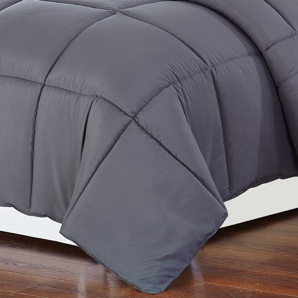 104 x 88 in. Polyester Medium Warmth Down Alternative Comforter Duvet Insert California Eastern, Grey - King
