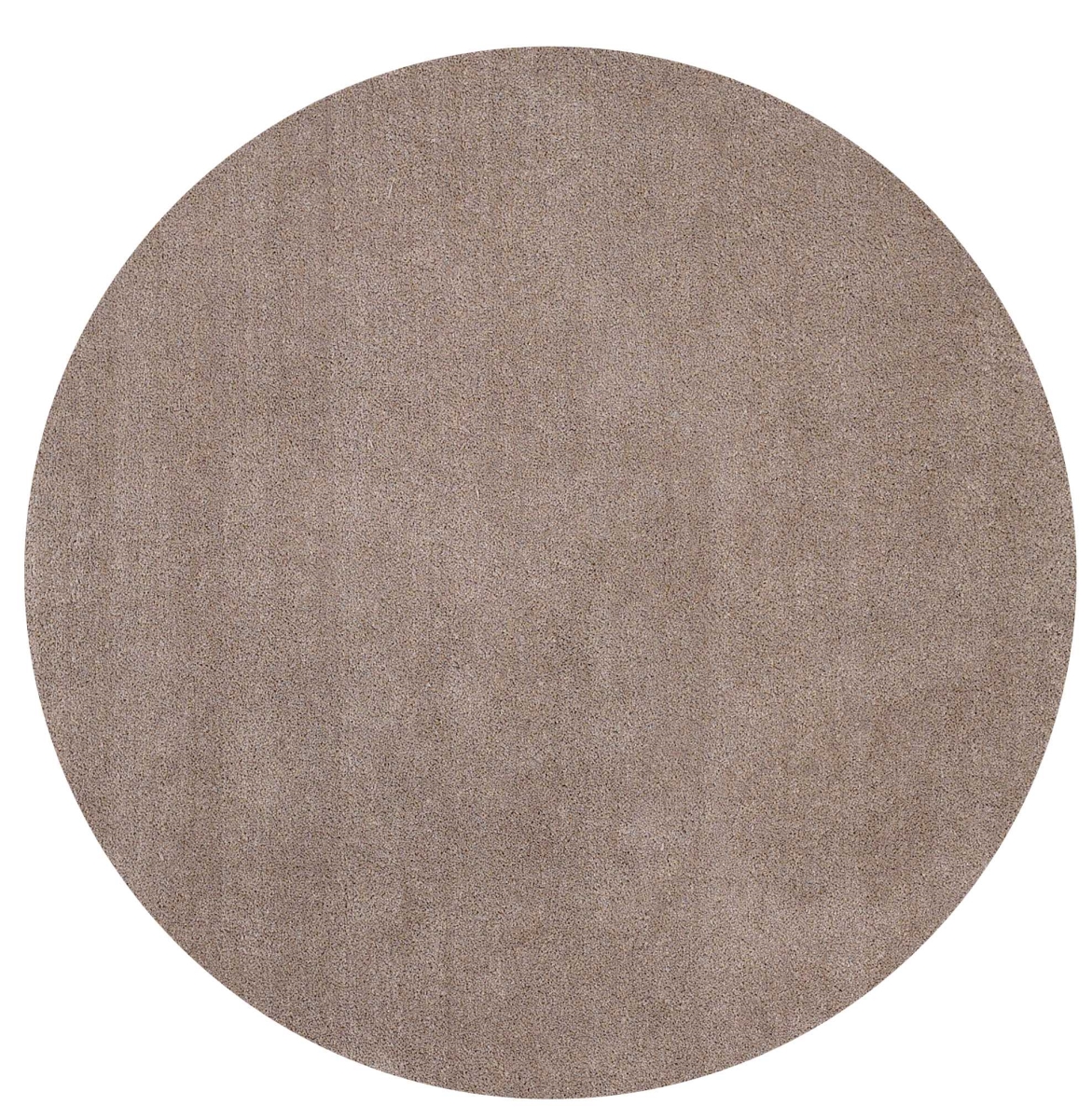 8 ft. Round Polyester Beige Area Rug - Beige - 8 ft.