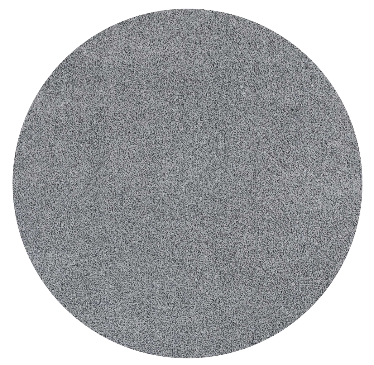 8 ft. Round Polyester Grey Area Rug - Grey - 8 ft.