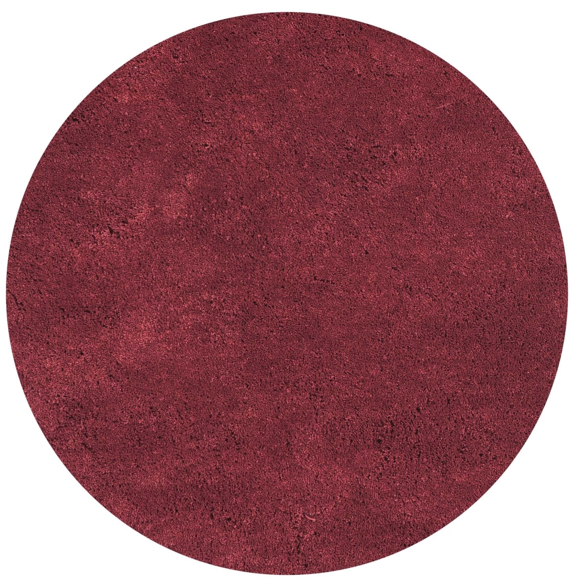 352631 6 ft. Round Polyester Red Area Rug