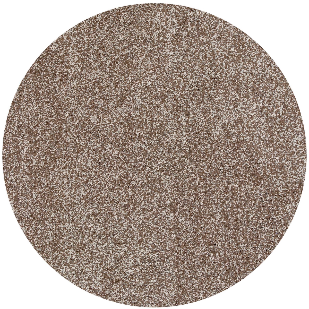352619 6 ft. Round Polyester Beige Heather Area Rug