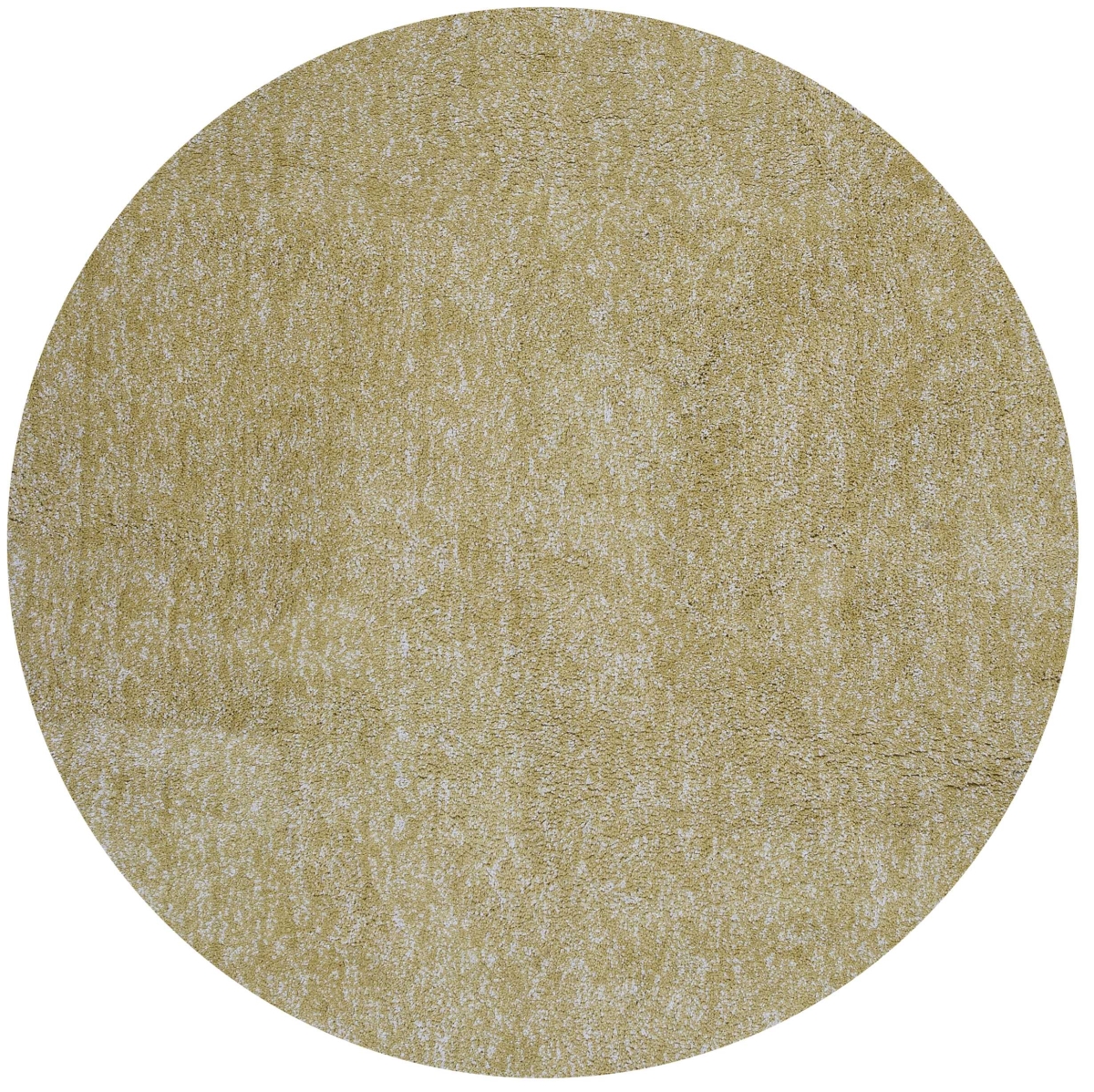 349775 8 ft. Round Polyester Yellow Heather Area Rug