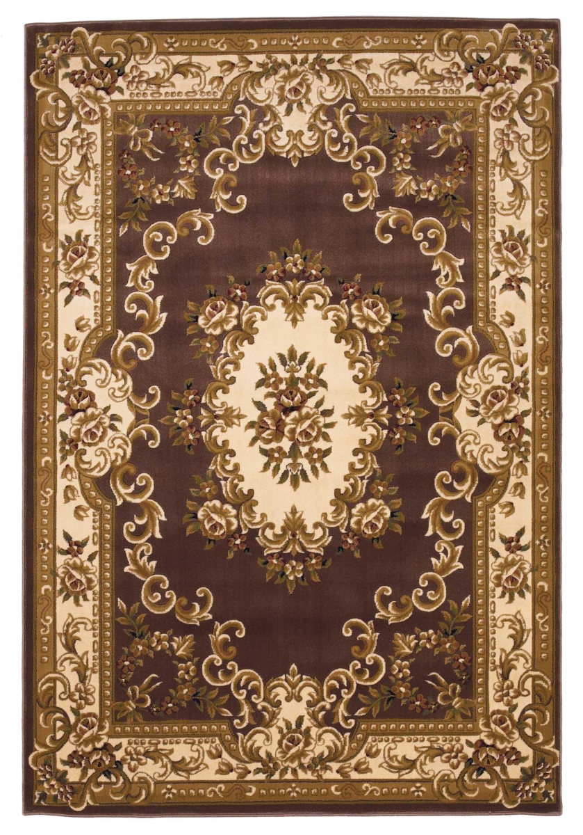 2 ft. 3 in. x 3 ft. 3 in. Polypropylene Plum & Ivory Area Rug