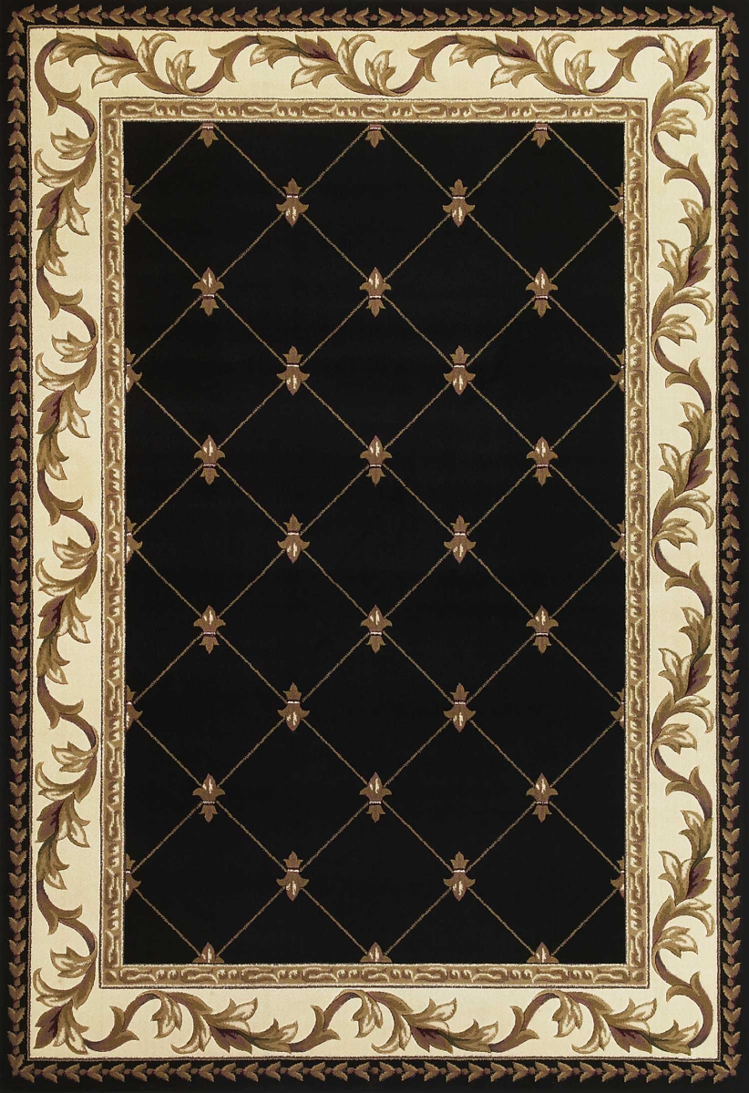 Polypropylene Black Area Rug - 20 x 31 in.