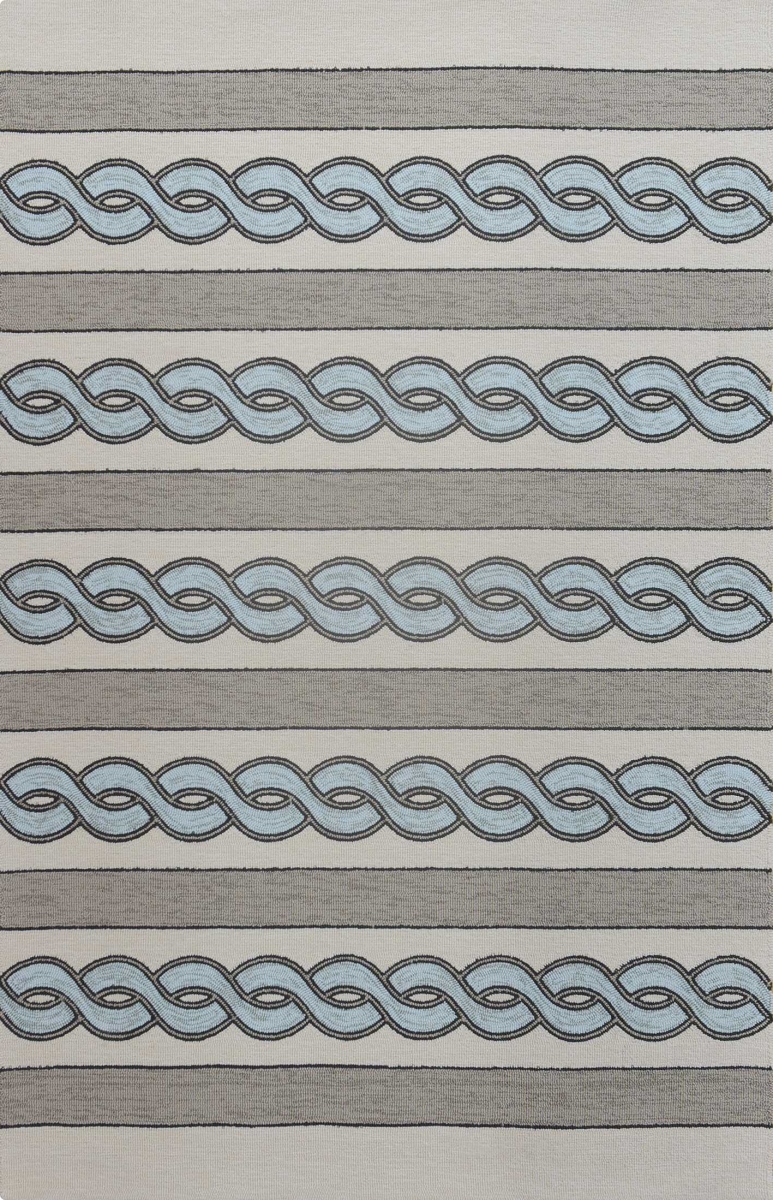 352823 5 x 7 ft. UV-Treated Polypropylene Ivory & Spa Area Rug