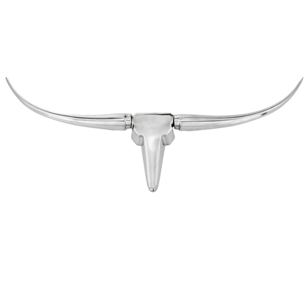 2 x 38 x 10 in. Buffed Tauro Long Horn Wall Bust