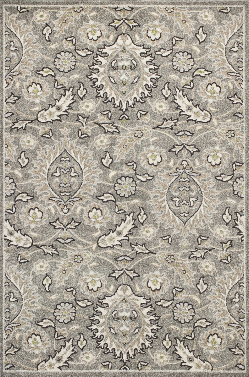 354067 5 ft. 3 in. x 7 ft. 7 in. UV-Treated Polypropylene Grey Area Rug