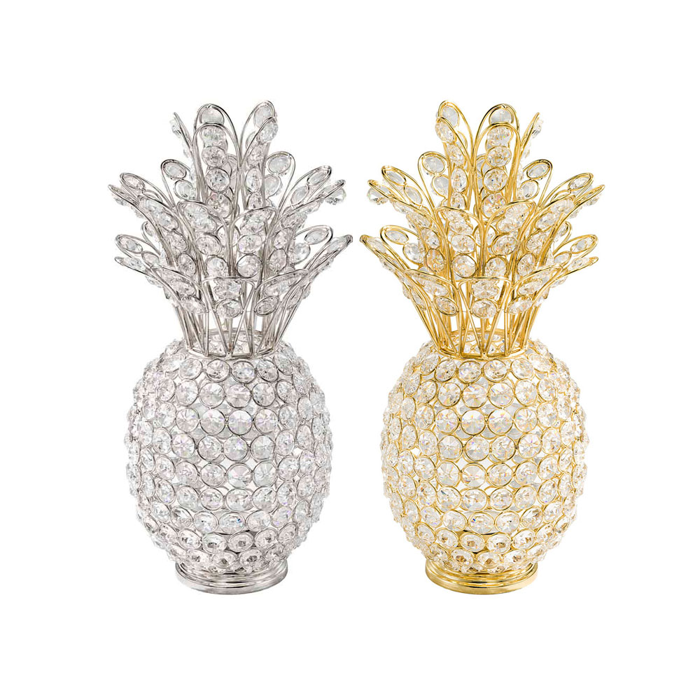 Picture of HomeRoots 354782 6 x 6 x 12.5 in. Gold Pina Cristal Pineapple Tabletop
