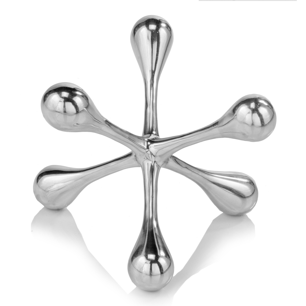 7 x 7 x 5.5 in. Silver Cantillo Decorative Jack Sculpture