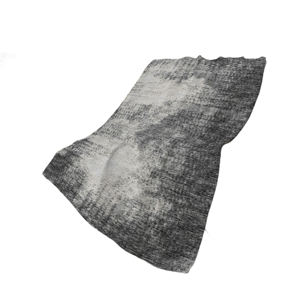 699020 50 x 70 in. Black & Beige Abstract Polyester Woven Plush Throw Blanket