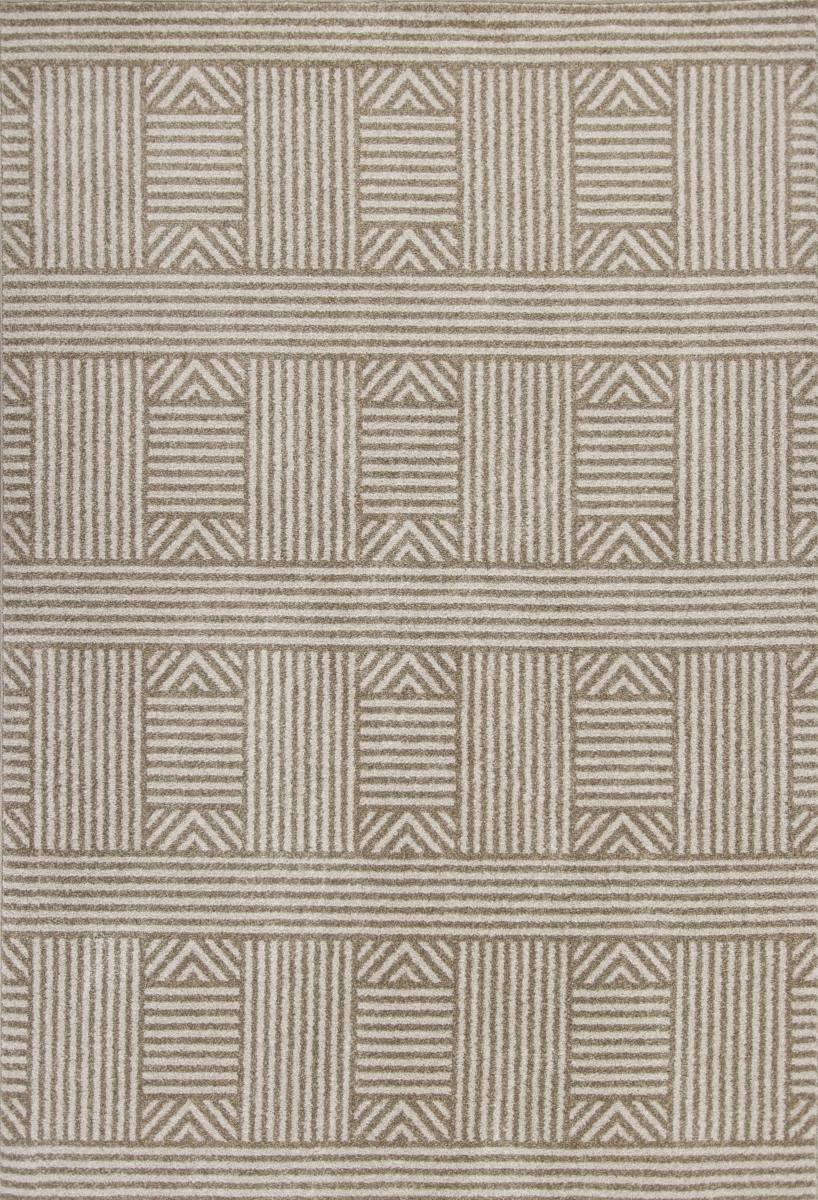 UV-Treated Polypropylene Beige Area Rug - 5 ft. 3 in. x 7 ft. 7 in. - Beige